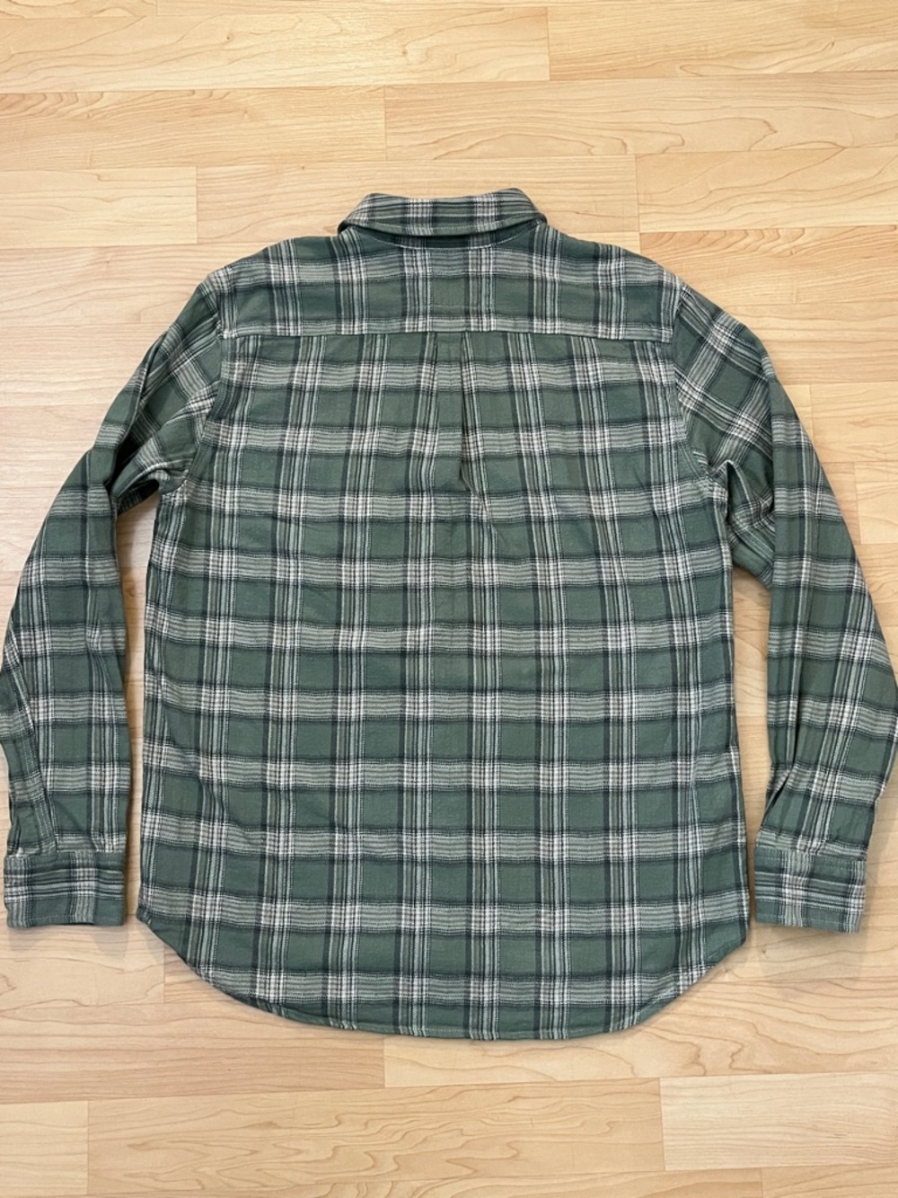 Rogue Territory Oxford Shirt Sage Herringbone Plaid Flannel Style Large - Picture 3 of 9